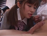 Kinky Japanese schoolgirl loves deep kinky fingering picture 13
