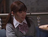 Kinky Japanese schoolgirl loves deep kinky fingering picture 4