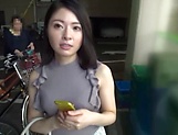 Glamour Japanese AV model fucks with a camera man