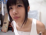 Pretty Japanese college chick in kinky wild sex