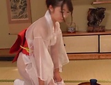 Hot Japanese lady Saki Hatsumi gives sensational handjob picture 13