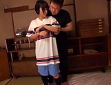 Short-haired Japanese teen fucks with an experienced guy picture 24