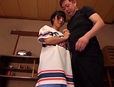 Short-haired Japanese teen fucks with an experienced guy picture 32