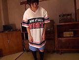 Short-haired Japanese teen fucks with an experienced guy picture 41