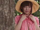 Stunning babe Sakura Kizuna gets banged hard in the woods