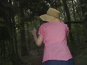 Sakura Kizuna fucked in the woods by two males