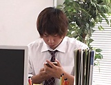 Hot office babe Ayane Haruna fucks her colleague at the office picture 21