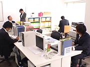Hot office babe Ayane Haruna fucks her colleague at the office