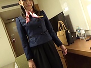 Shameless Asian stewardess Kaede Mai fucked incredible hard