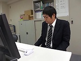 Luscious Yoshida Hana gets pussy toyed by stud in office