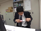 Luscious Yoshida Hana gets pussy toyed by stud in office