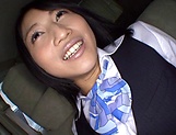 Back seat amateur sex for a naughty Japanese babe picture 11