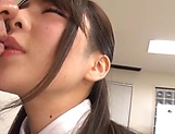 Office chick Shirasaki Yuzu gets her trimmed pussy bonked rough