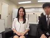 Asian office chick with dark hair seduces a sexy dude and fucks nastily picture 15