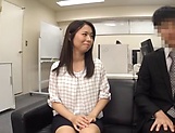 Asian office chick with dark hair seduces a sexy dude and fucks nastily picture 17