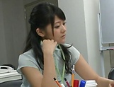 Amateur Asian office honey gives a steamy blowjob picture 12