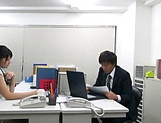 Amateur Asian office honey gives a steamy blowjob picture 14
