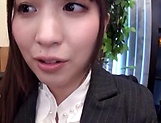 Japanese lady in office suit got fucked