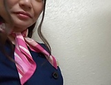 Smoking hot Japanese stewardess Kaede Mai gives a hot blowjob