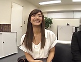 Japanese office lady fucks with a guy in her office picture 14