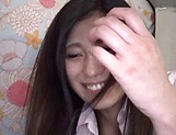 Japanese schoolgirl gags on a bulging shaft picture 116