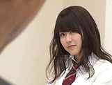 Naughty Asian schoolgirl Sakura Rima has cock in her hands picture 11