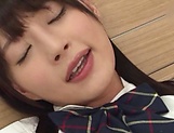 Savoury Japanese schoolgirl Hakii Haruka masturbates on camera picture 58