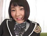 Active AV girl in a school uniform Hitomi Kanami toys pussy