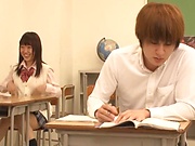 Hot Tokyo princess enjoys teasing her horny classmate