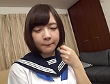 Japanese schoolgirl Ichijou Mio gets pussy massively creamed