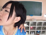 Sweet schoolgirl Aihara Tsubasa screwed in the classroom picture 13
