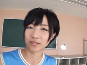 Sweet schoolgirl Aihara Tsubasa screwed in the classroom