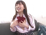 Cute Japanese schoolgirl serious drilling for her pussy picture 22