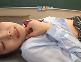 Mogami Kasumi fucked in vlass by two of her colleagues  picture 124