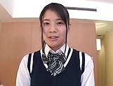 Japanese schoolgirl sucks cock in perfect POV 