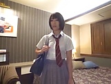 Japanese schoolgirl enjoys sex on cam gets pussy creampied