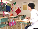Classroom Japanese porn with sweet Kanae Ruka picture 14