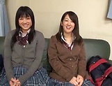 Two Japanese darlings are into this raunchy foursome picture 15