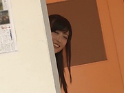 Juicy Japanese schoolgirl Kitano Nozomi gets poked in the classroom