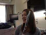 Sweet Japanese teen sings the flute and the cock  picture 15