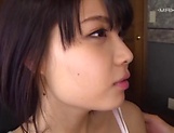 Naughty Asian amateur Ishigami Satomi in blowjob act