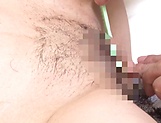 Dashing teen beauty gets her shaved pussy pleasured picture 3