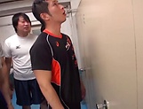 Lucky Asian teacher Mizuho Uehara gets bukkake gangbang
