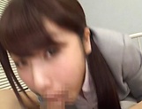 Naughty Japanee teacher Kirishima Sakura gets titfucked in pov picture 40