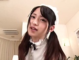Sensual Japanese maid takes good care of her man's dick 