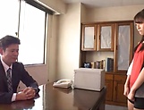 Shy Japanese girl ends up fucking during job interview
