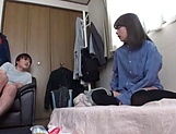 Charming Japanese teen Abe Mikako fucked perfectly in pov