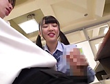 Pigtailed Japanese teen Yumemi Shouuta wanks a hard pecker