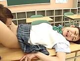 Cute Japanese girl in a school uniform providng pussy to her teacher picture 122