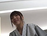 Mischievous Japanese teen Mana Riona gives an awesome blow